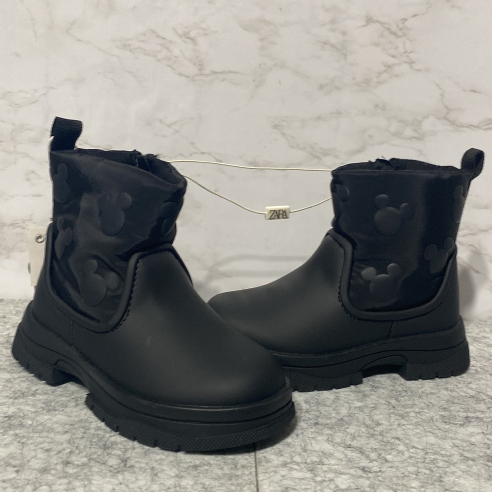 Zara Disney Kids Rubberized Mickey Mouse Boots
